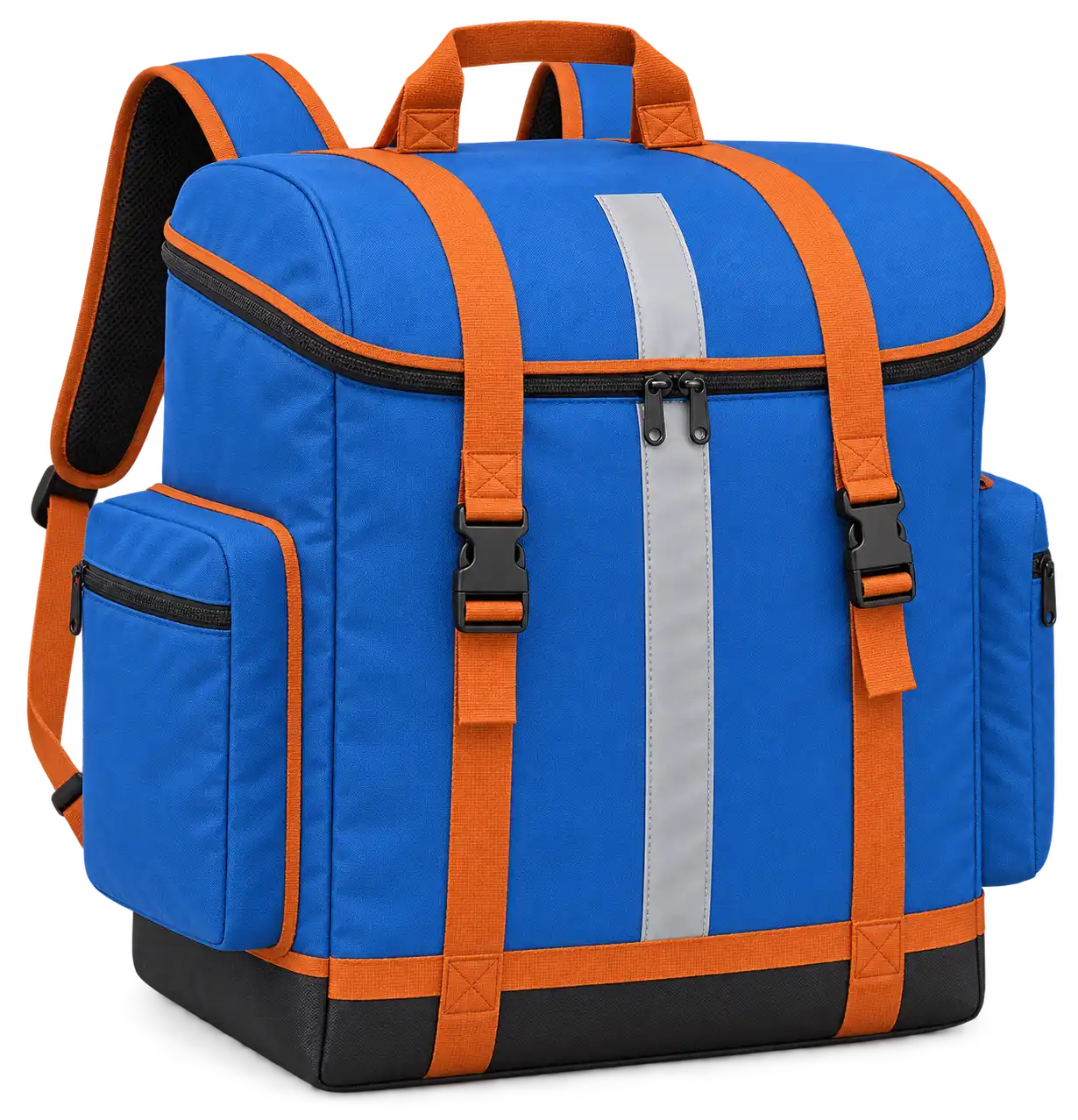 Bright Blue Solution-Dyed Polyester Insulated Rider Delivery Bag — Burnt orange