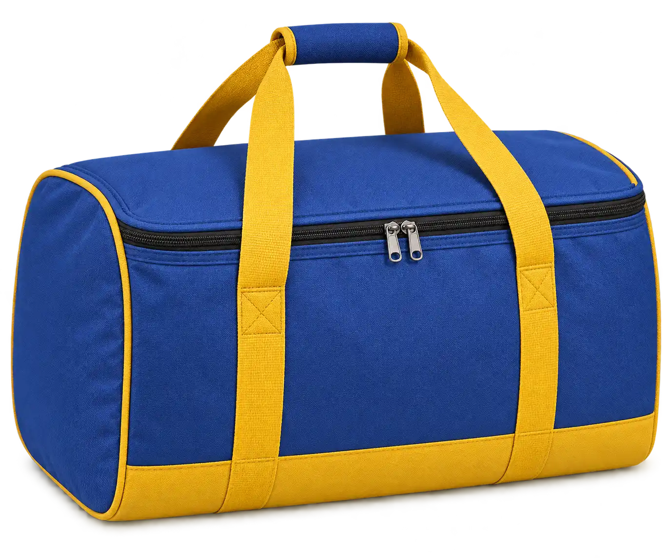 Royal Blue Solution-Dyed Polyester Thermal Food Delivery Bag — Golden yellow