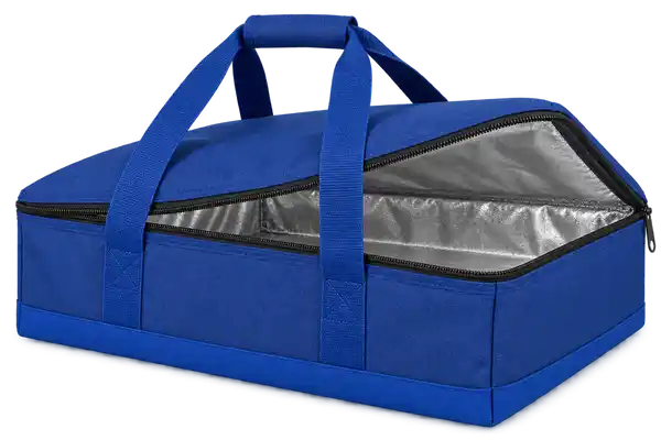 Royal Blue Solution-Dyed Polyester Thermal Pizza Delivery Bag