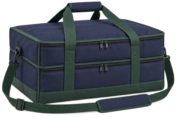Deep Navy Solution-Dyed Polyester Thermal Pizza Delivery Bag