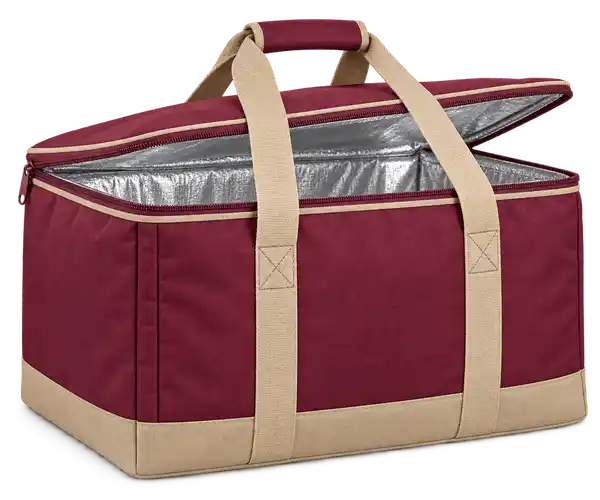 Burgundy Solution-Dyed Polyester Thermal Food Delivery Bag