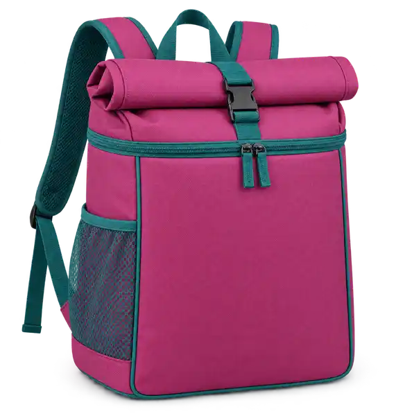 Magenta Solution-Dyed Polyester Thermal Cooler Bag