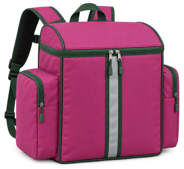 Magenta Solution-Dyed Polyester Insulated Rider Delivery Bag