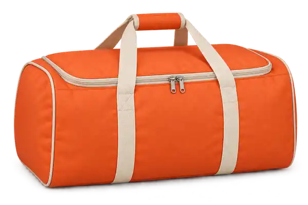 Vivid Orange Solution-Dyed Polyester Thermal Food Delivery Bag
