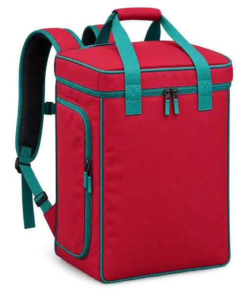Red Solution-Dyed Polyester Insulated Rider Delivery Bag
