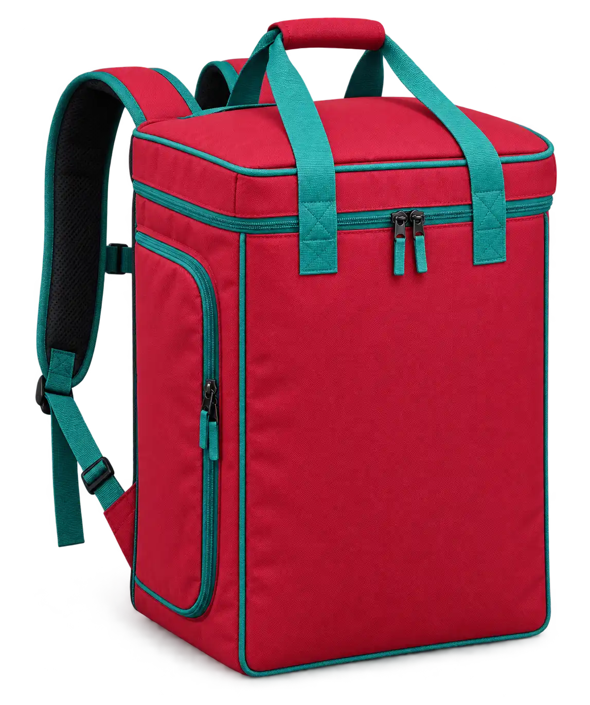 Red Solution-Dyed Polyester Insulated Rider Delivery Bag — Teal