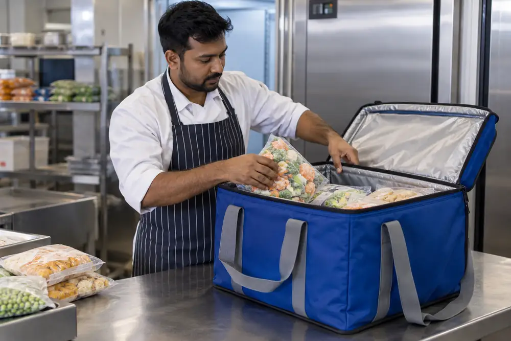 Insulated Bags for Packaged Frozen Food Delivery in the UAE — custom thermal bags supplied from Sharjah