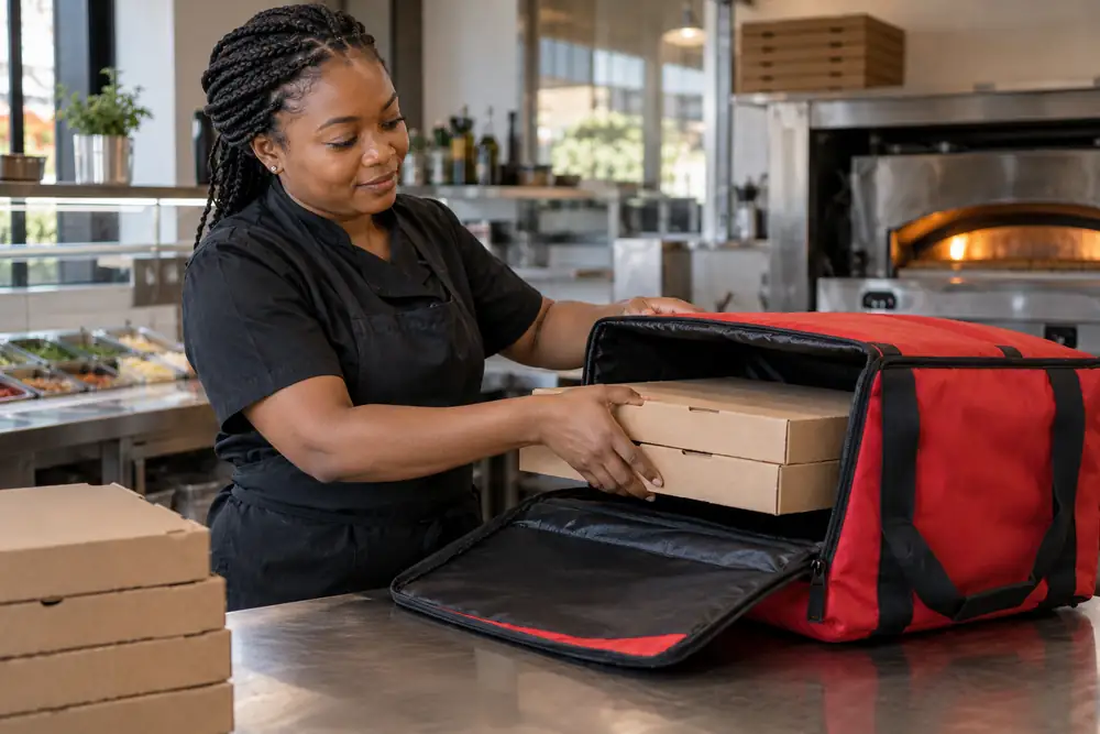 Pizza Delivery Bags for UAE Restaurant Chains — custom thermal bags supplied from Sharjah