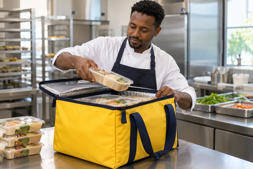 School Meal Delivery Bags for UAE Catering Suppliers — custom thermal bags supplied from Sharjah