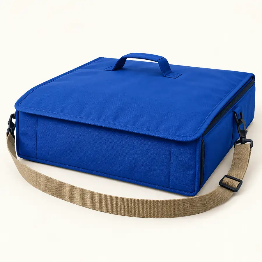 Royal Blue D600 Oxford Envelope Shoulder Thermal Pizza Delivery Bag