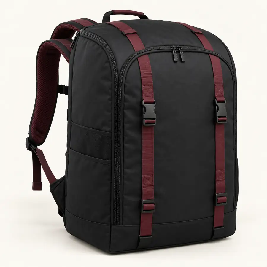 Black Oxford Taffeta Arched Tall Insulated Rider Delivery Bag