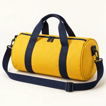 Golden Yellow Polyester Barrel Meal Thermal Burger Delivery Bag