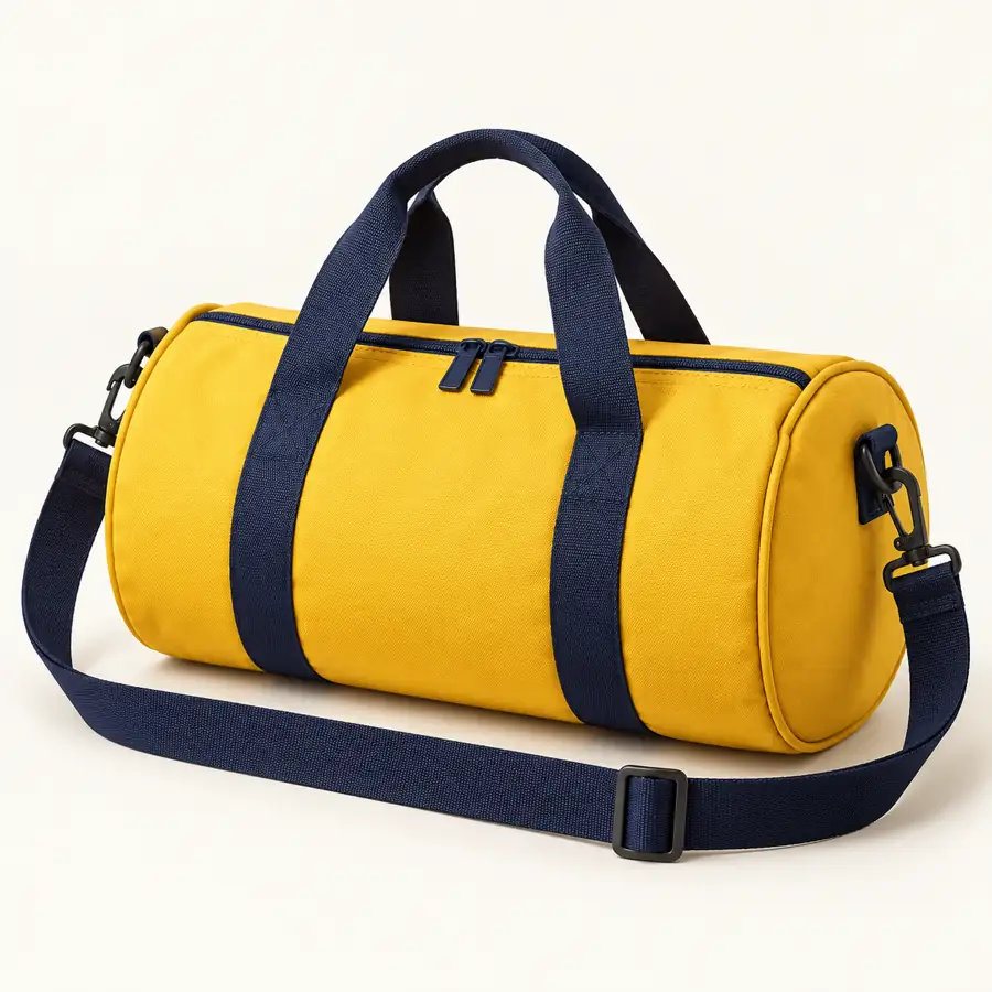 Golden Yellow Polyester Barrel Meal Thermal Burger Delivery Bag