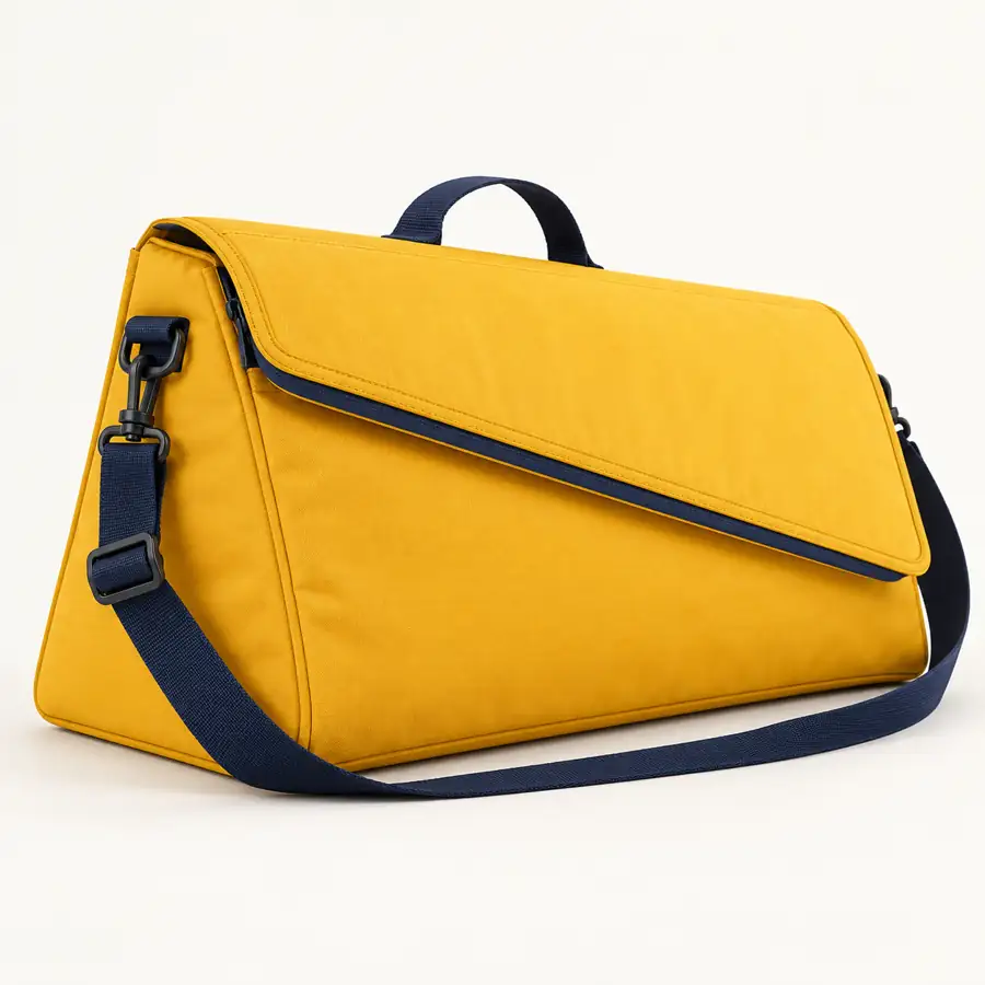 Golden Yellow Polyester Wedge Dispatch Thermal Food Delivery Bag