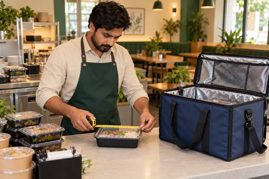 Measure the contents before the bag